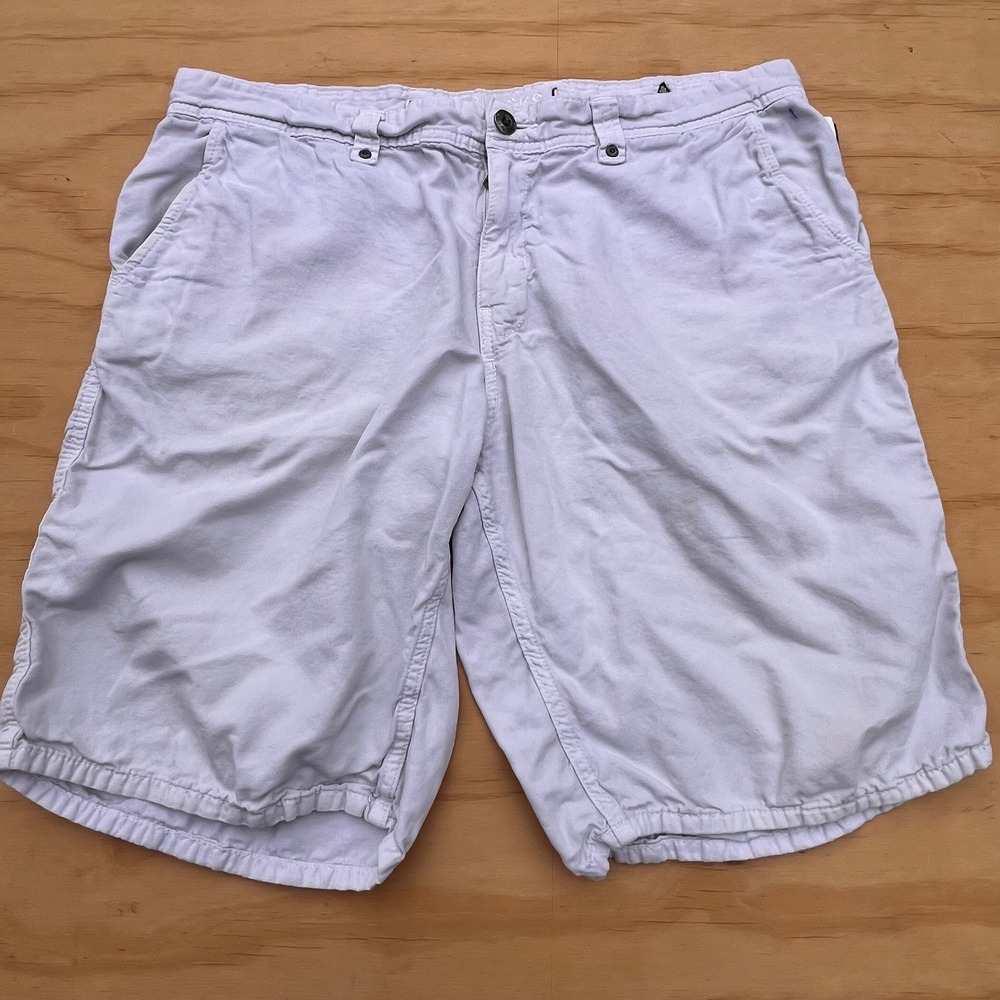 Paperbacks Mens White Cotton Chino Shorts Size 38 Casual Summer Zip Fly